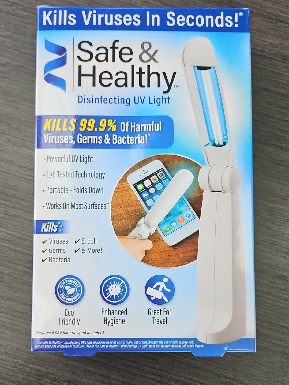 Safe & Healthy White Disinfecting UV Reading Light